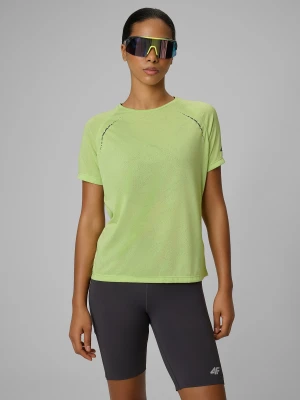 4F Koszulka do biegania szybkoschnąca damska - żółta M