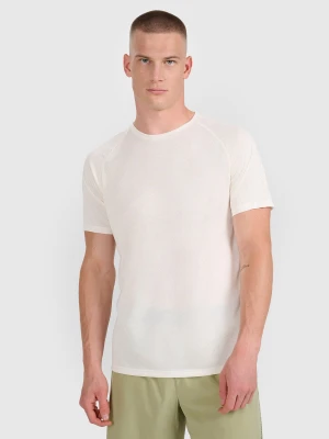 4F Koszulka do biegania szybkoschnąca męska - biała L