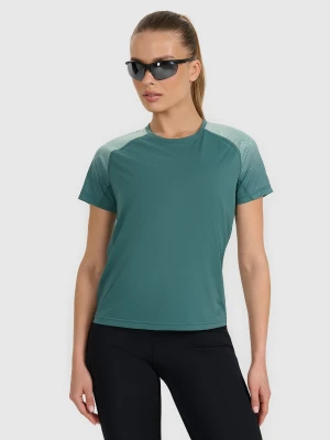 4F Koszulka do biegania w terenie szybkoschnąca damska - turkusowa M