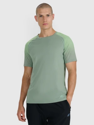 4F Koszulka do biegania w terenie szybkoschnąca męska - oliwkowa M