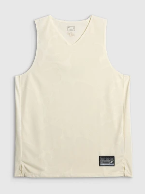 4F Koszulka do koszykówki loose szybkoschnąca uniseks - biała L