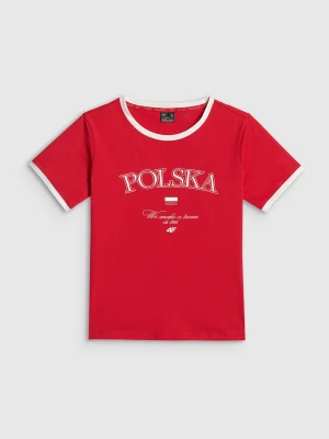Zdjęcie produktu 4F Koszulka kibica damska - czerwona XL