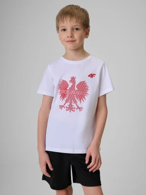 4F Koszulka kibica dziecięca - biała 164 (13-14 lat)