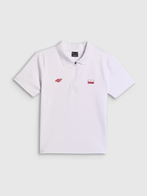 4F Koszulka kibica polo damska - biała XXL