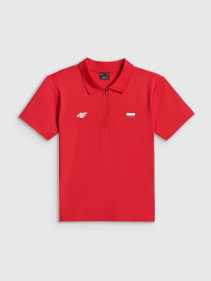 4F Koszulka kibica polo damska - czerwona M
