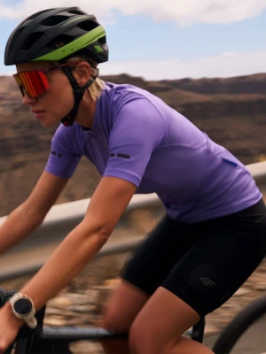 4F Koszulka kolarska damska - fioletowa XL