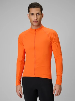 4F Koszulka kolarska z długim rękawem męska - pomarańczowa XL