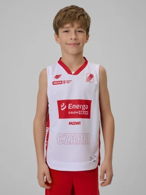 4F Koszulka meczowa replika domowa z sezonu 2025/26 dziecięca 4F x Czarni Słupsk - biała 158/164 (12-14 lat)