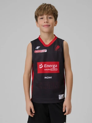 4F Koszulka meczowa replika wyjazdowa z sezonu 2025/26 dziecięca 4F x Czarni Słupsk - czarna 122/128 (6-8 lat)