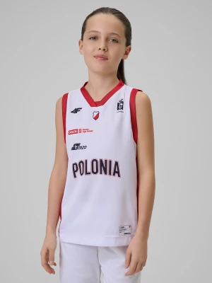 4F Koszulka meczowa replika domowa z sezonu 2025/26 dziecięca 4F x Polonia Warszawa - biała 146/152 (10-12 lat)