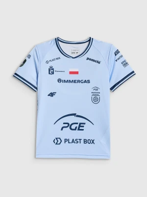 4F Koszulka meczowa replika domowa z sezonu 2025/26 dziecięca 4F x Projekt Warszawa - niebieska 110/116