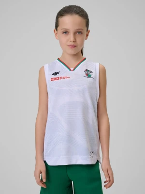 4F Koszulka meczowa replika domowa z sezonu 2025/26 dziecięca 4F x Zagłębie Sosnowiec - biała 134/140 (8-10 lat)