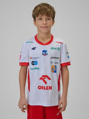 Zdjęcie produktu 4F Koszulka meczowa replika domowa z sezonu 2025-26 dziecięca 4F x ZAKSA Kędzierzyn-Koźle - biała 134/140 (8-10 lat)
