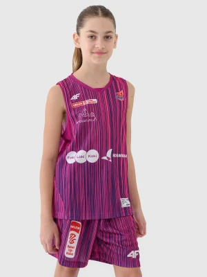 4F Koszulka meczowa replika wyjazdowa z sezonu 2024/25 dziecięca 4F x KS Basket 25 Bydgoszcz - multikolor 110/116