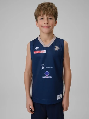 4F Koszulka meczowa replika wyjazdowa z sezonu 2025/26 dziecięca 4F x Dziki Warszawa - granatowa 110/116