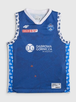 4F Koszulka meczowa replika wyjazdowa z sezonu 2025/26 dziecięca 4F x MKS Dąbrowa Górnicza - niebieska 98/104