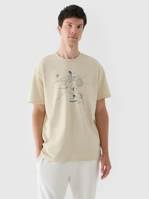 4F Koszulka oversize uniseks 4F Pomaga - biała XL