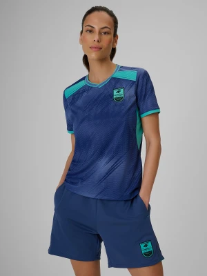 4F Koszulka piłkarska regular szybkoschnąca damska - denim S
