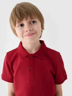 4F Koszulka polo chłopięca - czerwona 164 (13-14 lat)