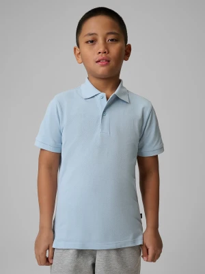 4F Koszulka polo regular chłopięca - niebieska 134 (8-9 lat)