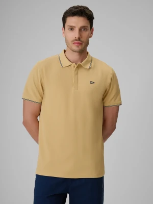 4F Koszulka polo regular męska - beżowa XL