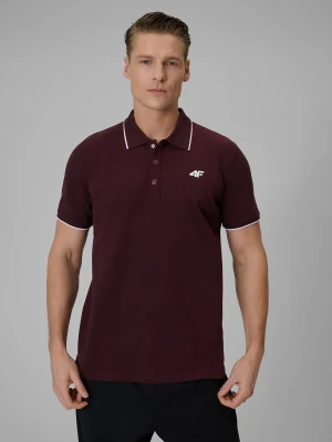 4F Koszulka polo regular męska - czerwona L