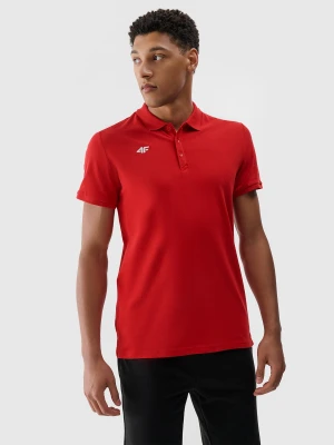 4F Koszulka polo regular męska - czerwona S