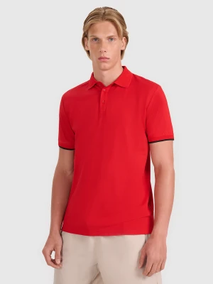 4F Koszulka polo regular męska - czerwona XL