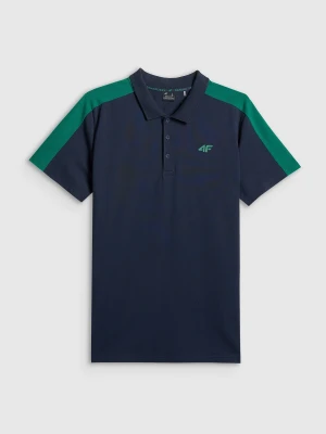 4F Koszulka polo regular męska - granatowa L