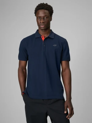 4F Koszulka polo regular męska - granatowa XL