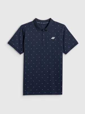 4F Koszulka polo regular męska - granatowa M