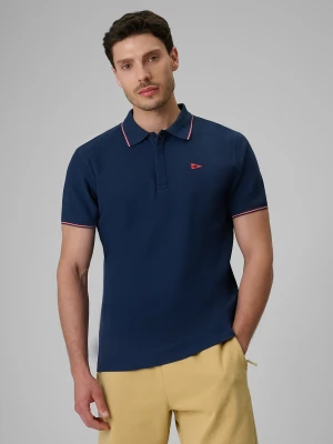 4F Koszulka polo regular męska - granatowa XXL