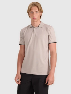 4F Koszulka polo regular męska - szara XL