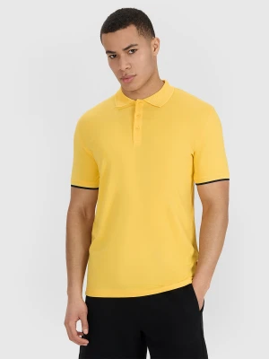 4F Koszulka polo regular męska - żółta M