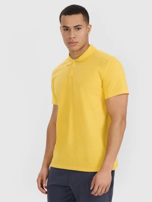 4F Koszulka polo regular męska - żółta XXL