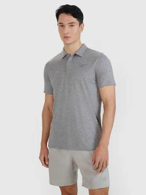 4F Koszulka polo regular szybkoschnąca męska - szara S