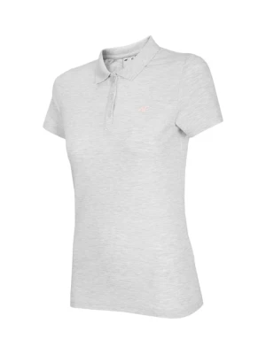 4F Koszulka polo w kolorze jasnoszarym rozmiar: XS