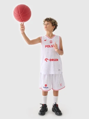 4F Koszulka reprezentacyjna dziecięca 4F x PZKOSZ 2024 - biała 134/140 (8-10 lat)