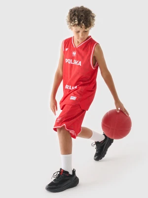 4F Koszulka reprezentacyjna dziecięca 4F x PZKOSZ 2024 - czerwona 98/104