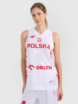 4F Koszulka reprezentacyjna z możliwością personalizacji damska 4F x PZKOSZ - biała XXL