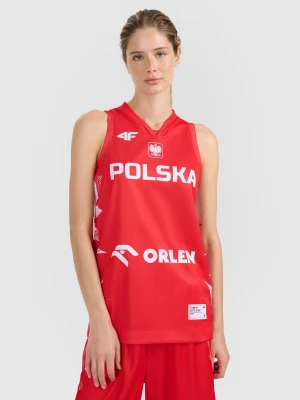 4F Koszulka reprezentacyjna z możliwością personalizacji damska 4F x PZKOSZ - czerwona XL