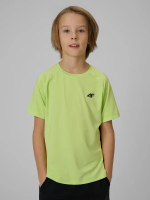 4F Koszulka sportowa szybkoschnąca chłopięca - zielona 158/164 (12-14 lat)