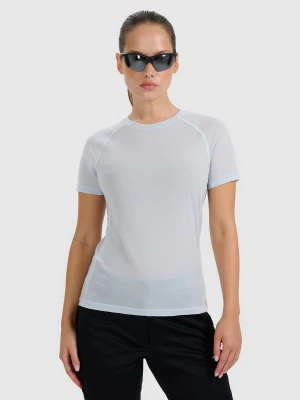 4F Koszulka trekkingowa z wełną merino damska - niebieska XL