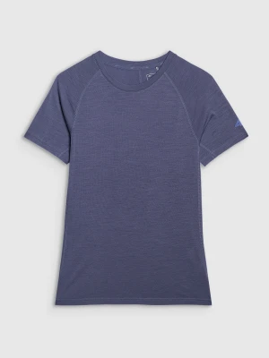 4F Koszulka trekkingowa z wełną merino damska - granatowa M
