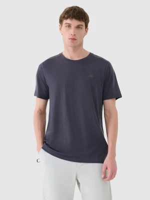 4F Koszulka trekkingowa z wełną Merino męska - szara XXL