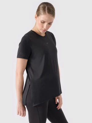 4F Koszulka treningowa ciążowa szybkoschnąca damska - czarna 3XL