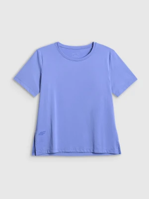 4F Koszulka treningowa loose szybkoschnąca damska - niebieska S
