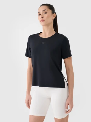 4F Koszulka treningowa oversize szybkoschnąca damska - czarna L