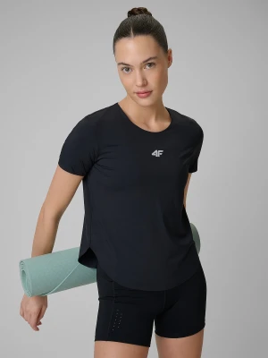 4F Koszulka treningowa regular szybkoschnąca damska - czarna XS
