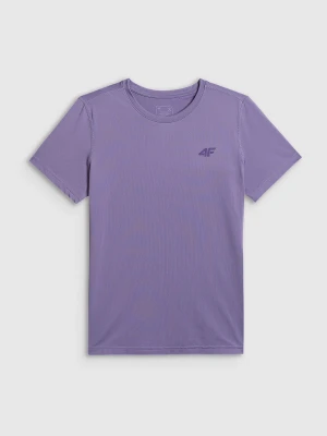 4F Koszulka treningowa regular szybkoschnąca damska - fioletowa XL